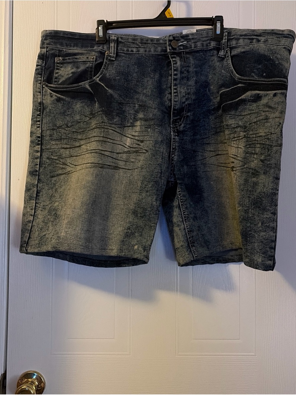 AKADEMIKS Jeanious Men’s Hip-Hop Stone-Wash Denim Jorts Size 44